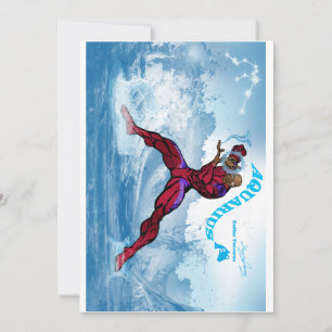 Aquarius Theme birthday invitation. Invitation