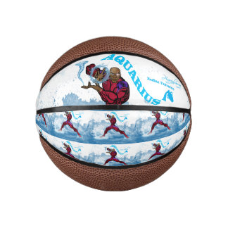 Aquarius Theme Birthday Party Mini Basketball.  Basketball