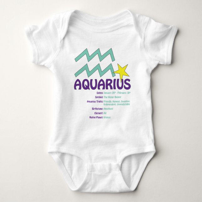 Aquarius Traits Baby Bodysuit (Front)