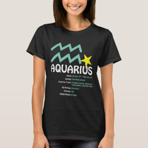Aquarius Traits Ladies Dark T-Shirt
