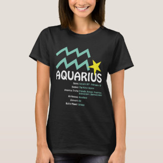 Aquarius Traits Ladies Dark T-Shirt