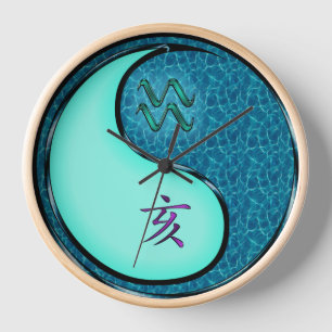 Aquarius & Water Boar Clock