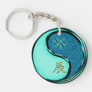 Aquarius & Water Dragon Key Ring