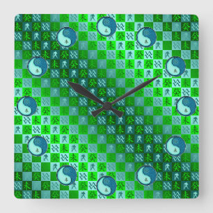 Aquarius & Water Goat Square Wall Clock