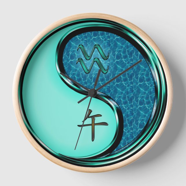 Aquarius & Water Horse Clock (Front)