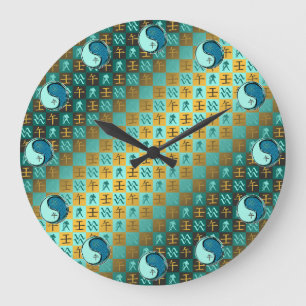 Aquarius & Water Horse Large Clock