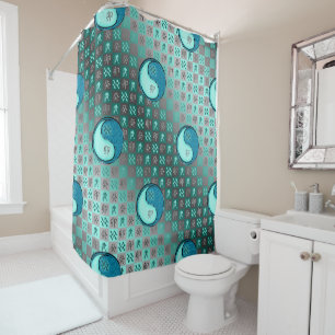 Aquarius & Water Rabbit Shower Curtain