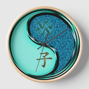 Aquarius & Water Rat Clock