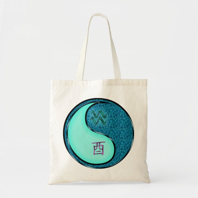 Aquarius & Water Rooster Tote Bag (Front)