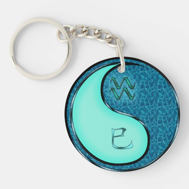 Aquarius & Water Snake Key Ring (Front)