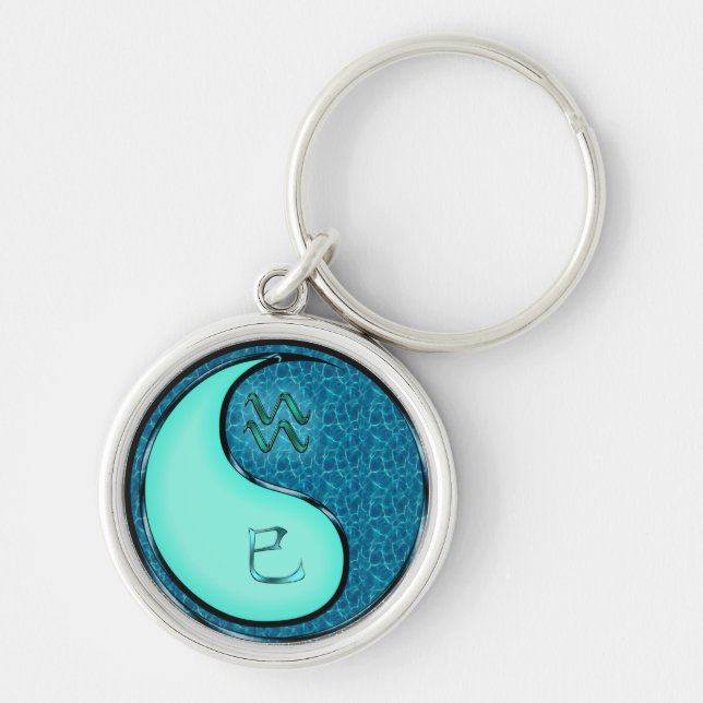 Aquarius & Water Snake Key Ring (Front)