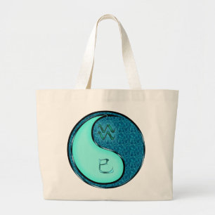 Aquarius & Water Snake Large Tote Bag