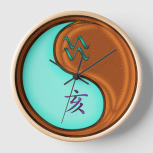 Aquarius & Wood Boar Clock