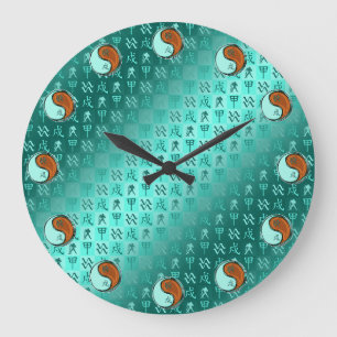 Aquarius & Wood Dog Large Clock