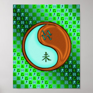 Aquarius & Wood Goat Poster