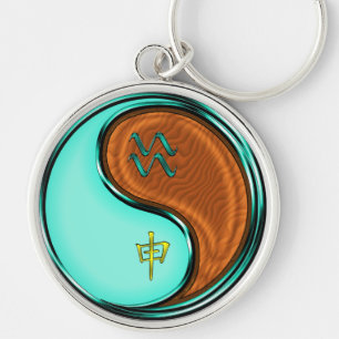 Aquarius & Wood Monkey Key Ring