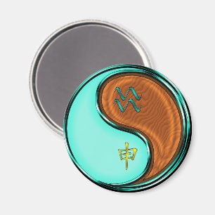 Aquarius & Wood Monkey Magnet