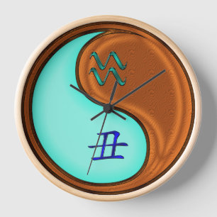Aquarius & Wood Ox Clock