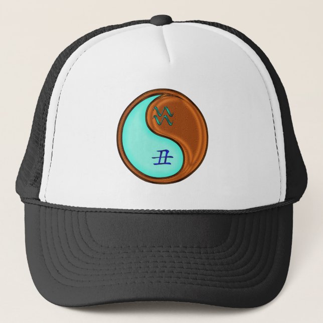 Aquarius & Wood Ox Trucker Hat (Front)