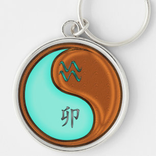 Aquarius & Wood Rabbit Key Ring