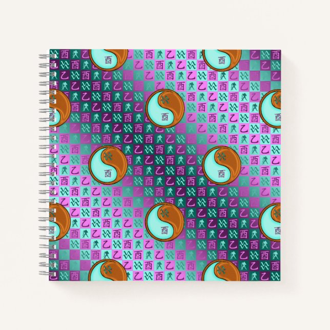 Aquarius & Wood Rooster Notebook (Front)