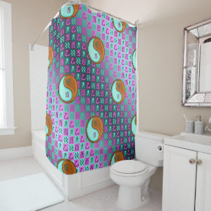 Aquarius & Wood Rooster Shower Curtain