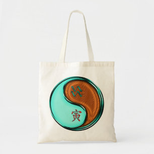 Aquarius & Wood Tiger Tote Bag