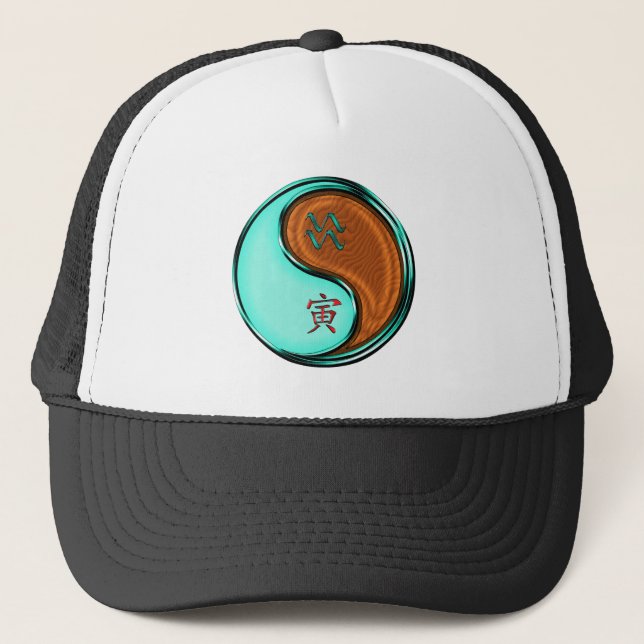 Aquarius & Wood Tiger Trucker Hat (Front)