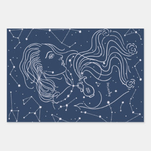 Aquarius Wrapping Paper Sheet
