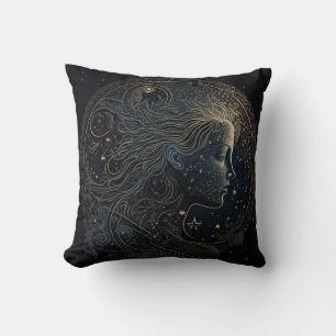 Aquarius Zodiac Astrological Cushion