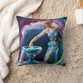 Aquarius Zodiac Astrology Goddess Cushion
