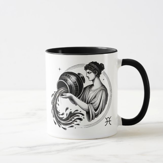 Aquarius Zodiac Astrology Mug (Right)