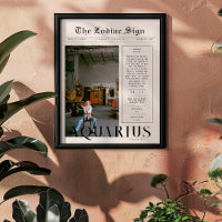 Aquarius | Zodiac Astrology Photo Newspaper