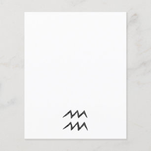 Aquarius. Zodiac Astrology Sign. Black.