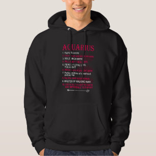 Aquarius Zodiac Birthday Girls Men Saying Hoodie