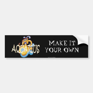 Aquarius zodiac bumper sticker