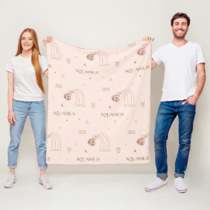 Aquarius Zodiac - Celestial Water Bearer (2) Fleece Blanket
