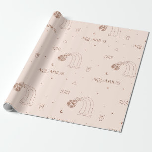 Aquarius Zodiac - Celestial Water Bearer (2) Wrapping Paper