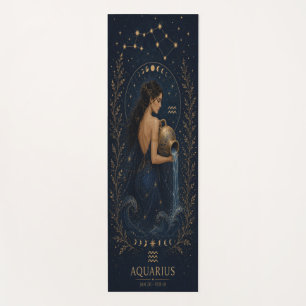 Aquarius Zodiac Celestial Yoga Mat