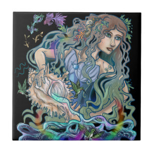 Aquarius Zodiac Ceramic Tile