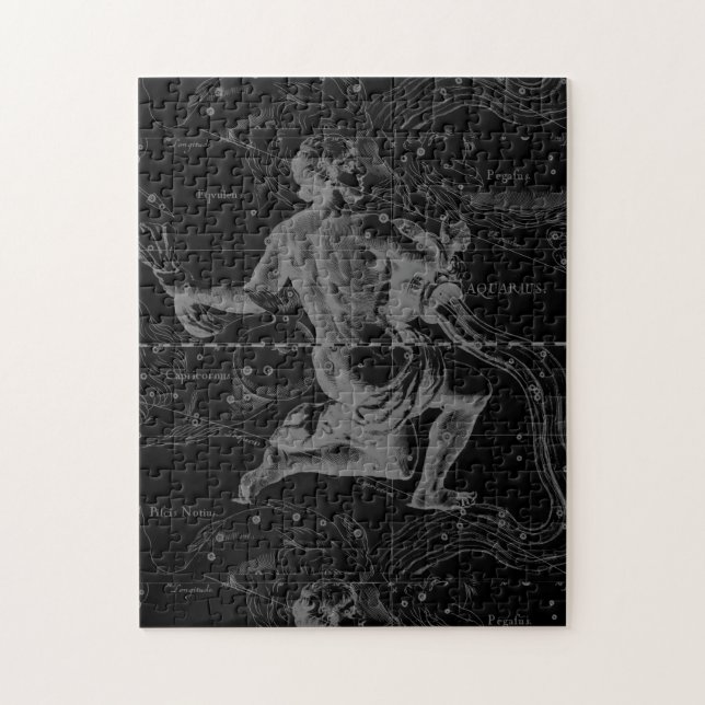 Aquarius Zodiac Constellation Hevelius 1690 Jigsaw Puzzle (Vertical)