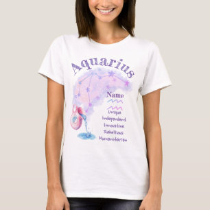 Aquarius Zodiac Design T-shirt *1