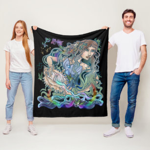 Aquarius Zodiac Fleece Blanket
