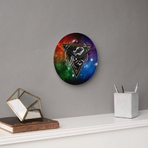 Aquarius Zodiac Gift Astrology Round Clock