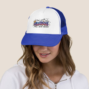 Aquarius Zodiac Graffiti Trucker Hat