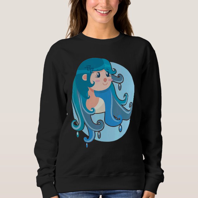 Aquarius Zodiac Horoscope Astrology Astronomy Wome Sweatshirt (Front)