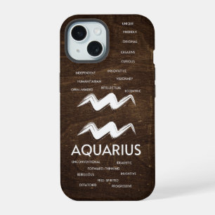 Aquarius Zodiac Horoscope Traits Guys iPhone 15 Case