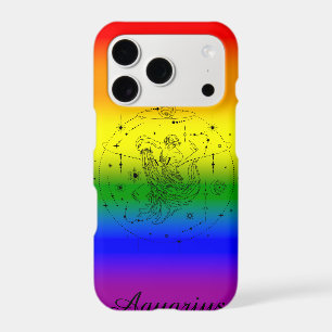 Aquarius Zodiac LGBTQ Pride Rainbow Design