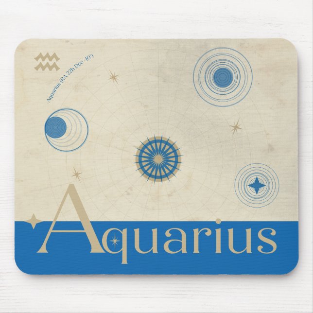 Aquarius Zodiac Mouse Pad (Front)