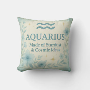 Aquarius Zodiac Pillow – Made of Stardust & Cosmic